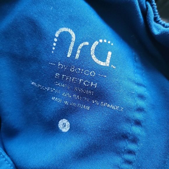 NrG by Barco Women's 4 Pocket Tie Front Straight Leg Scrub Pant - Picture 3 of 5